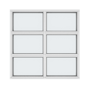 Fastkarm vinduer, 6 fag med post 